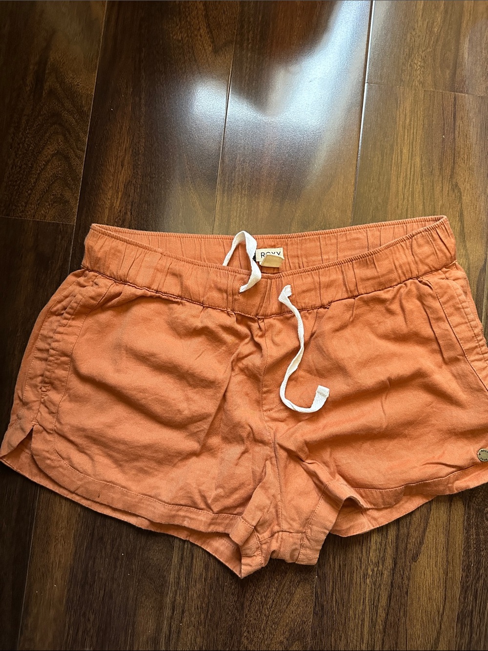Roxy Women's Rust Orange Drawstring Athletic Shorts